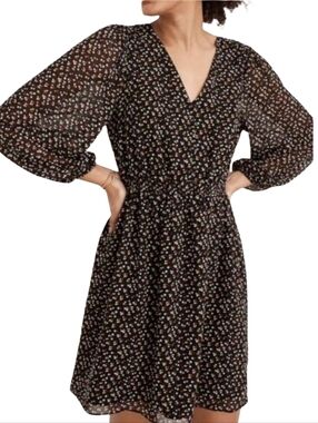 Madewell  Floral Mini Dress (Re)sourced Georgette Button-Front Size S
